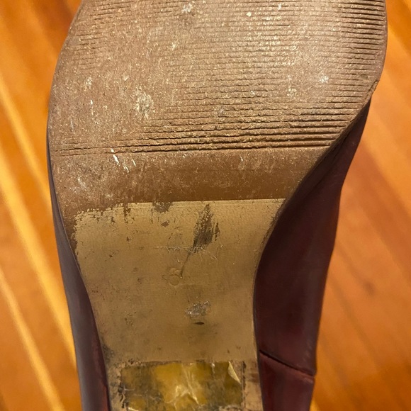 Vintage deep red leather boots - Picture 2 of 2